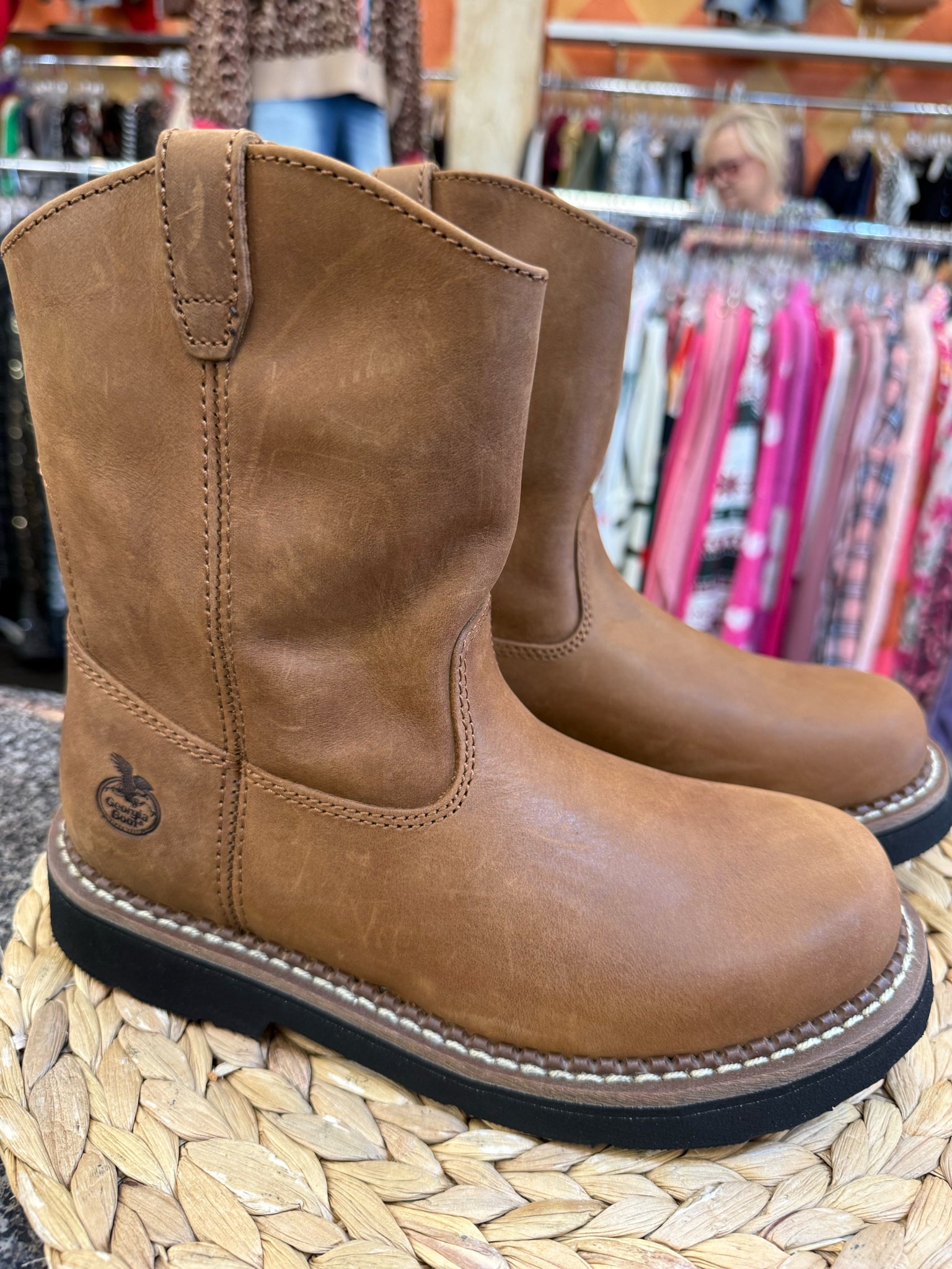 New Without Tag GEORGIA Brown C-SIZE 5.5 BOYS Designer Boot