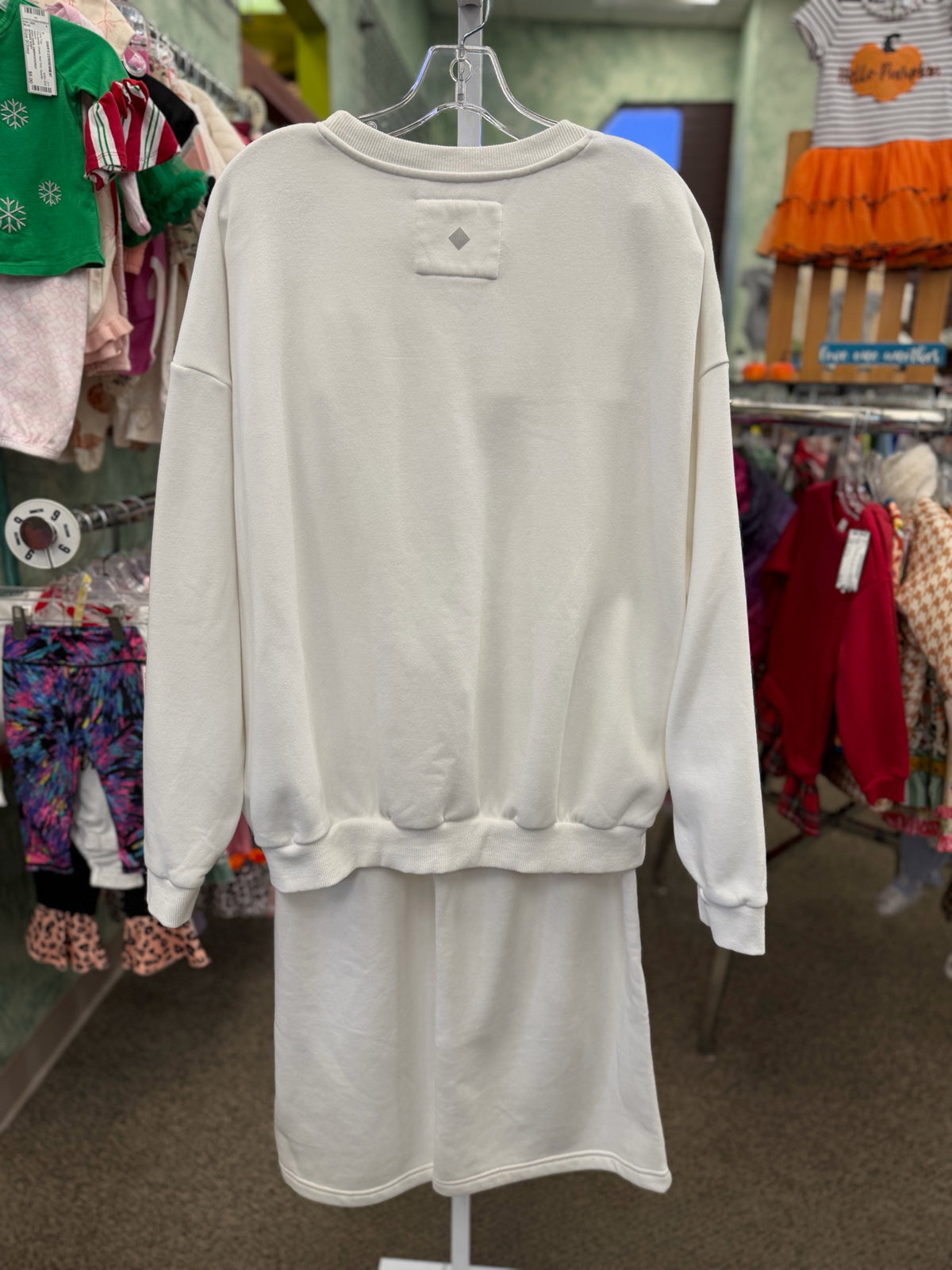 Pre-owned LULAROE White Dr Size 14 Long Sleeve PantSet