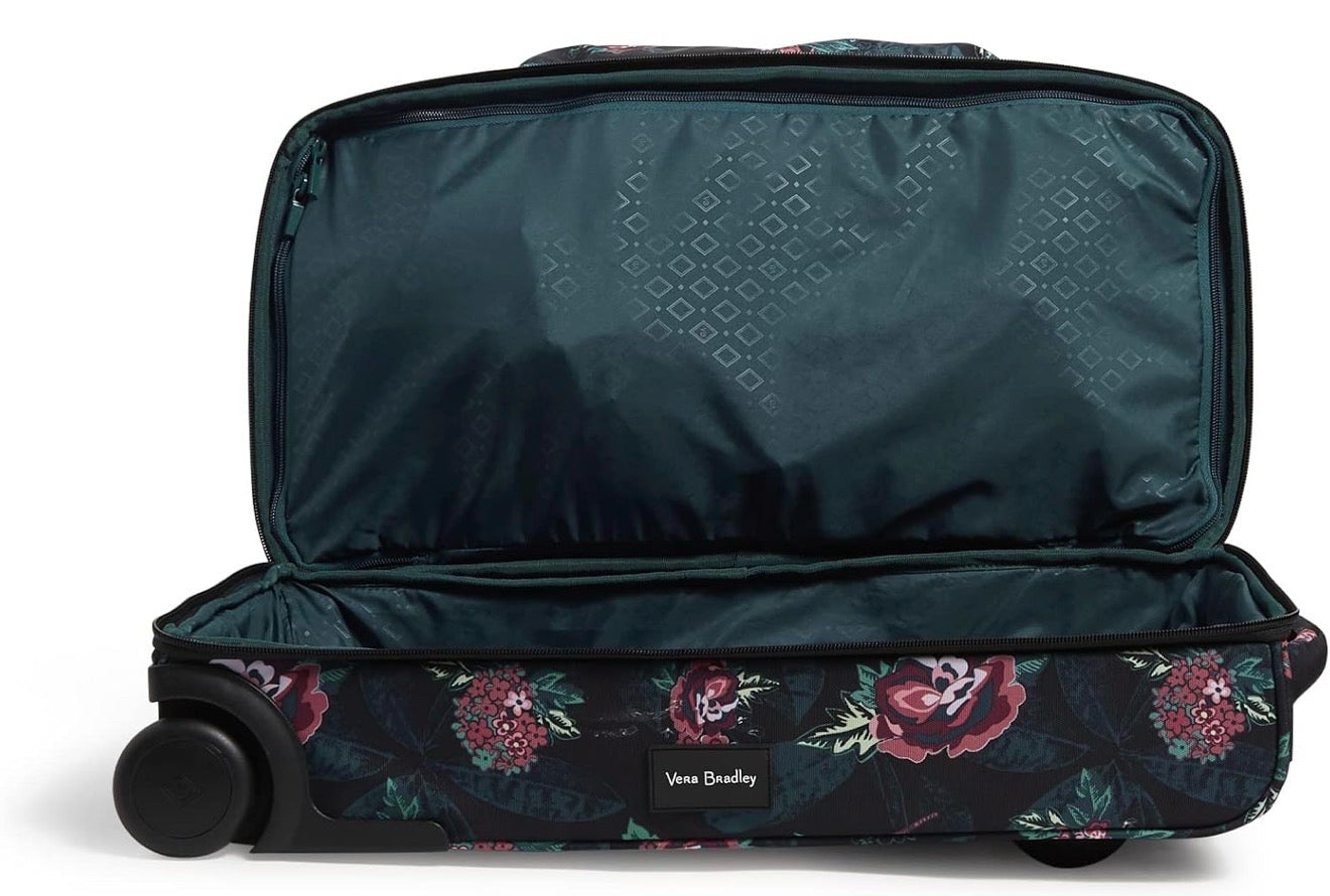 Pre-owned VERA BRADLEY Black floral Dark Teal Designer Purse