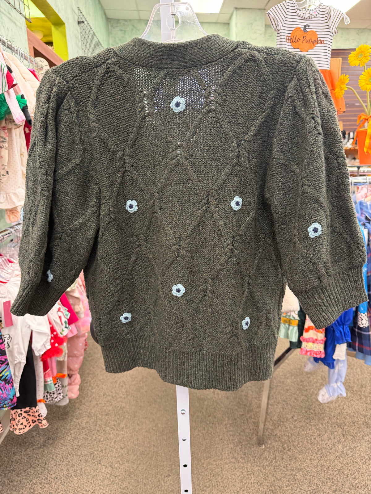 New with Tag RAILS Dark green Light Blue Floral Size: M Designer Sweater
