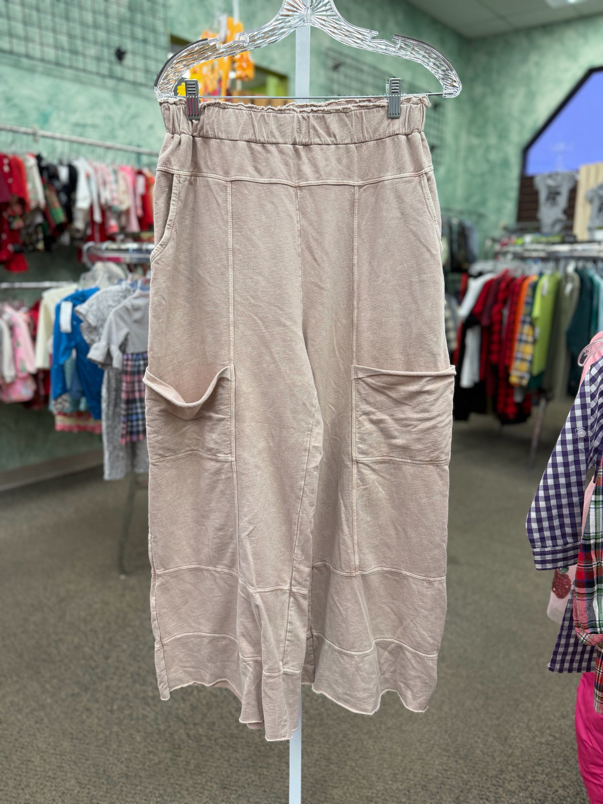Pre-owned J.HER Tan Dr Size 10 Short Sleeve PantSet