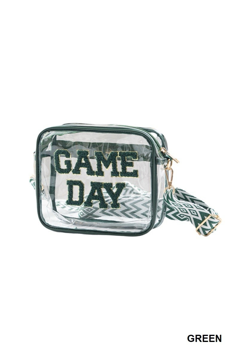 New Zenana Dark green clear M Crossbody Purse