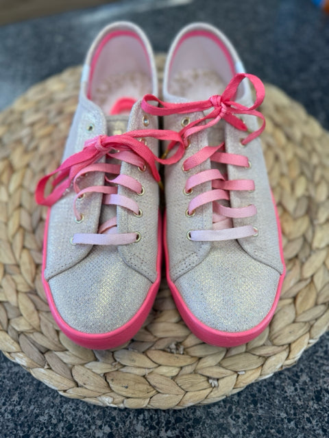 Pre-owned KEDS Gold Hot Pink Size 9.5 Sneaker