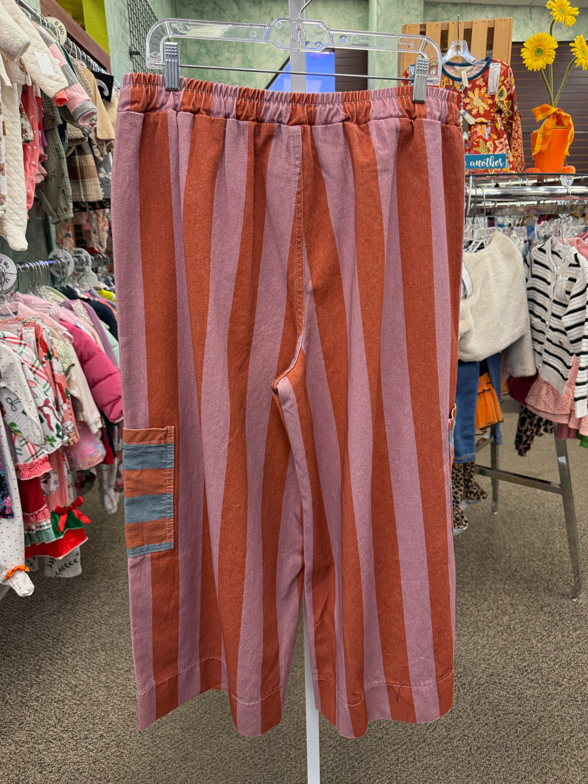 Pre-owned SHEIN Pink stripe Orange Stripe Size 16 Pants