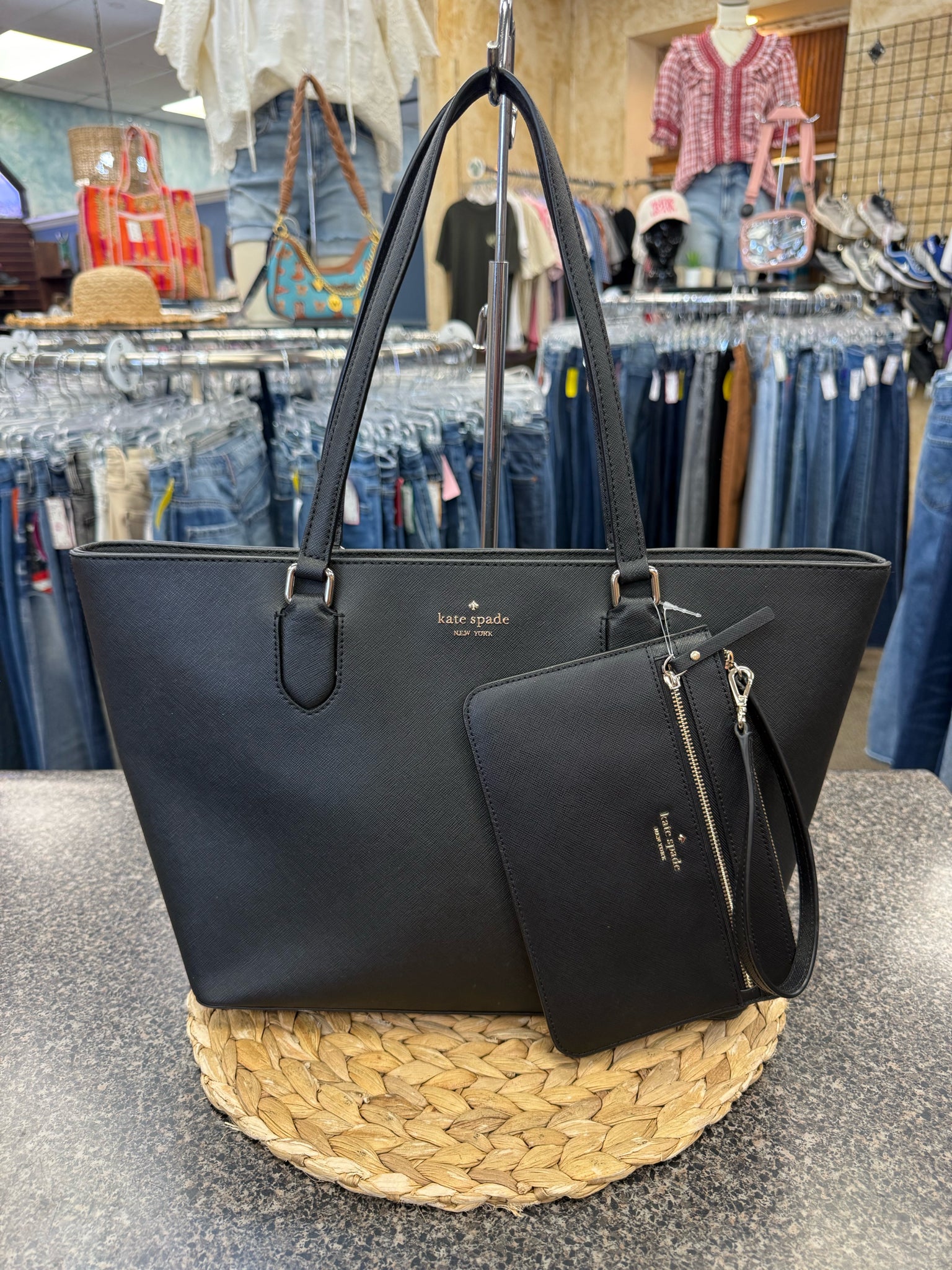 Pre-owned KATE SPADE Black Designer Purse Set