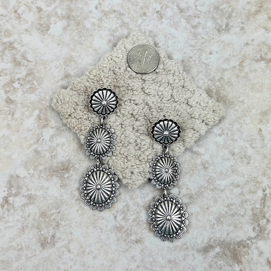New WESTERN Silver Earring