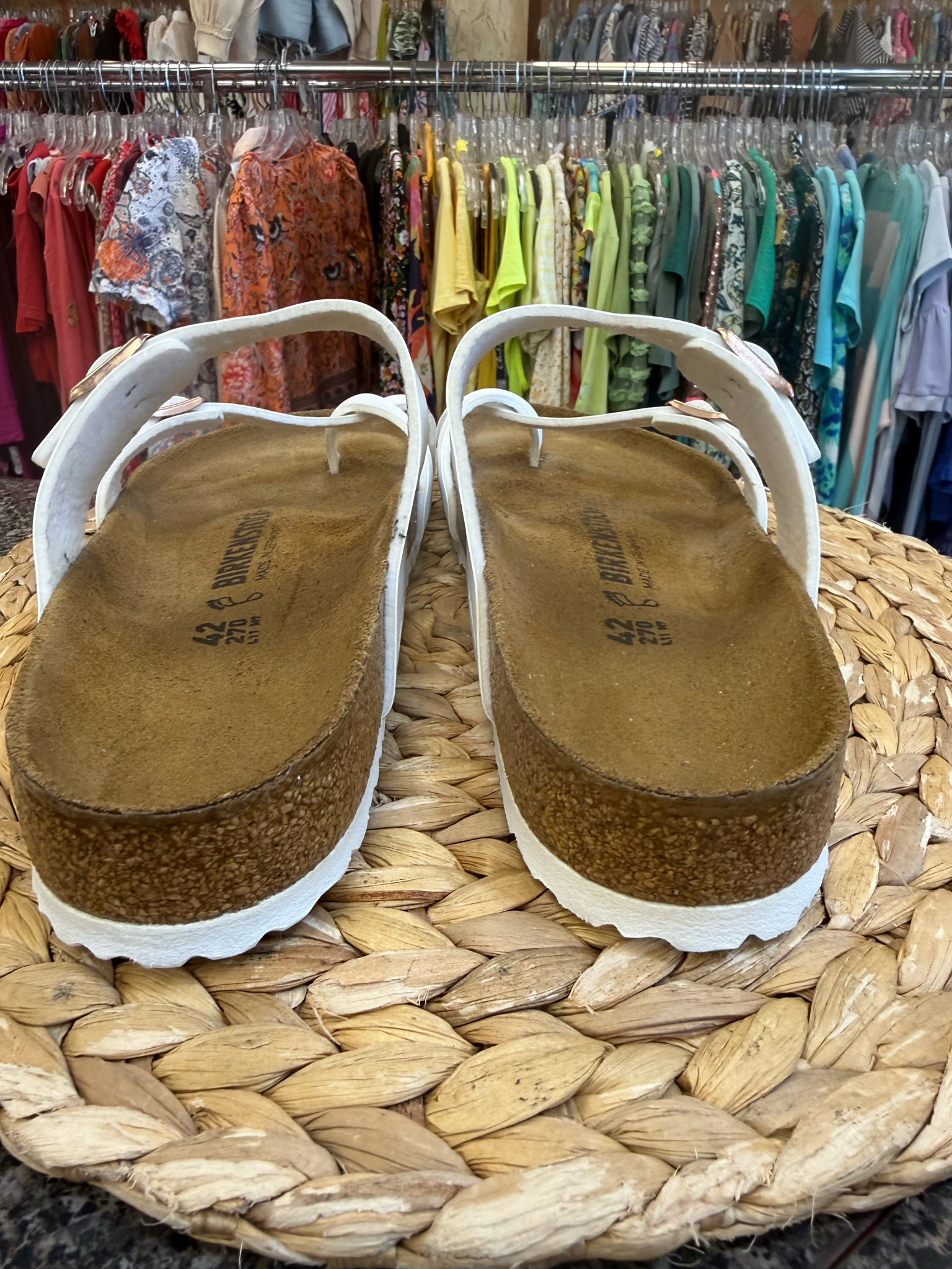 Pre-owned BIRKENSTOCK White Size 11.5 Designer Sandal