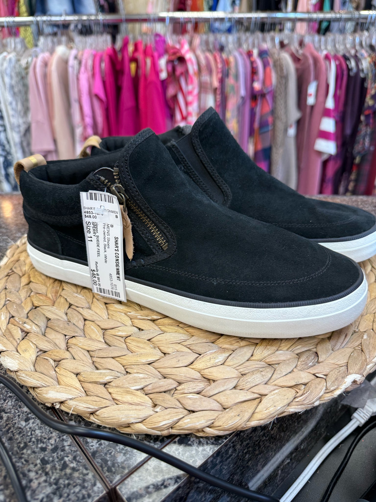 Pre-owned SPERRY Black White SHOE SIZE 11 MENS Designer Shoe