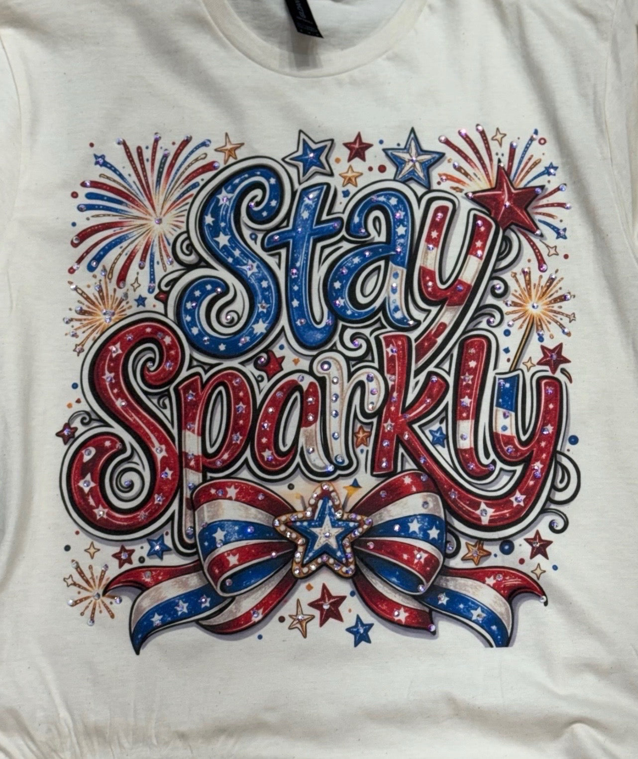 New Star Bar Cream Red Trim Size S Short Sleeve Tee
