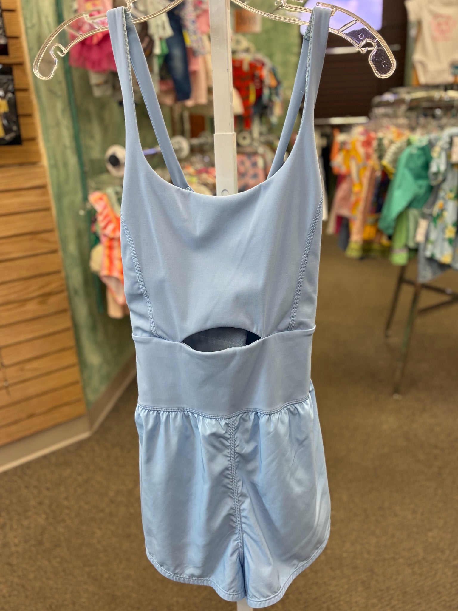 Pre-owned FREE PEOPLE Light blue Size 10 Spaghetti Strap Shorts Jumper