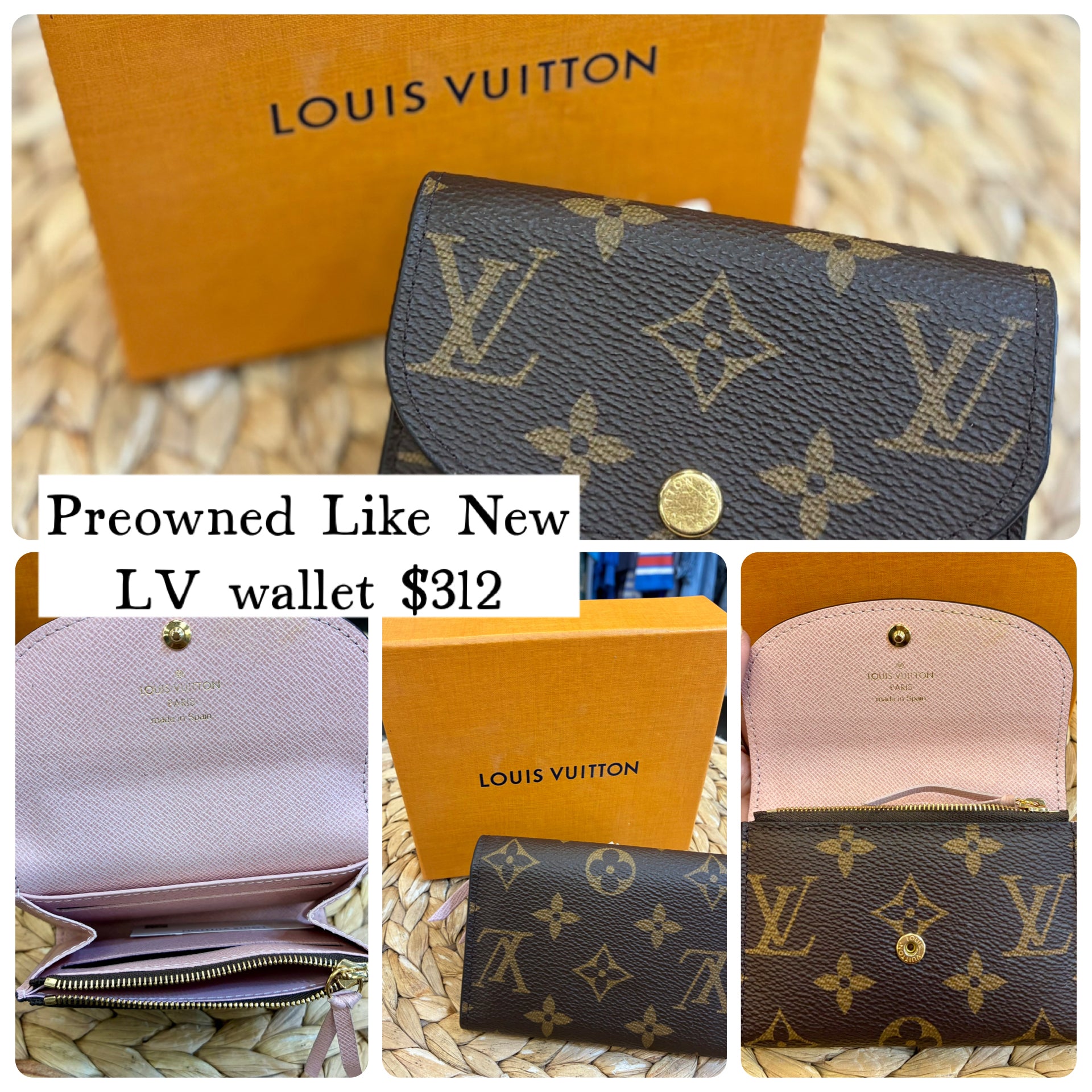 Pre-owned LOUIS VUITTON Brown TAN SIGNATURE WALLET SIZE X Small Designer Wallet
