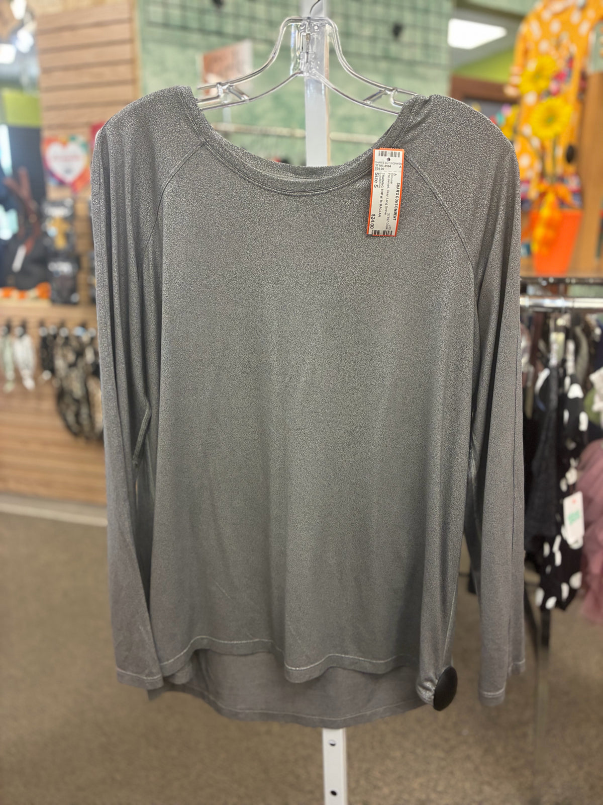 Pre-owned Lululemon Gray Size: S Long Sleeve Blouse