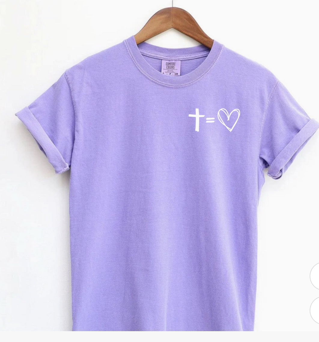 New Faith Life Christian Violet Size S Short Sleeve Tee