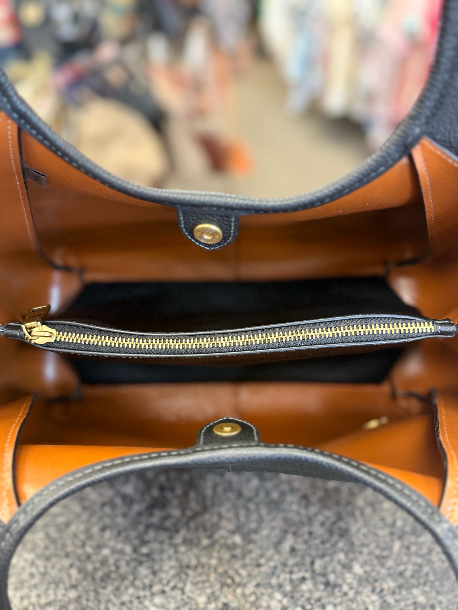 New Without Tag COACH Black Brown Inside Shoulder Designer Purse