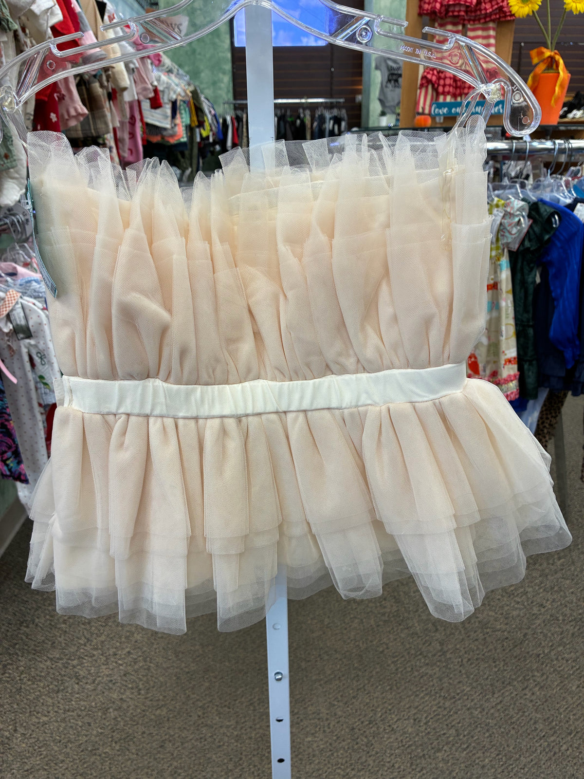New with Tag ENTRO Cream Size: S Strapless Blouse