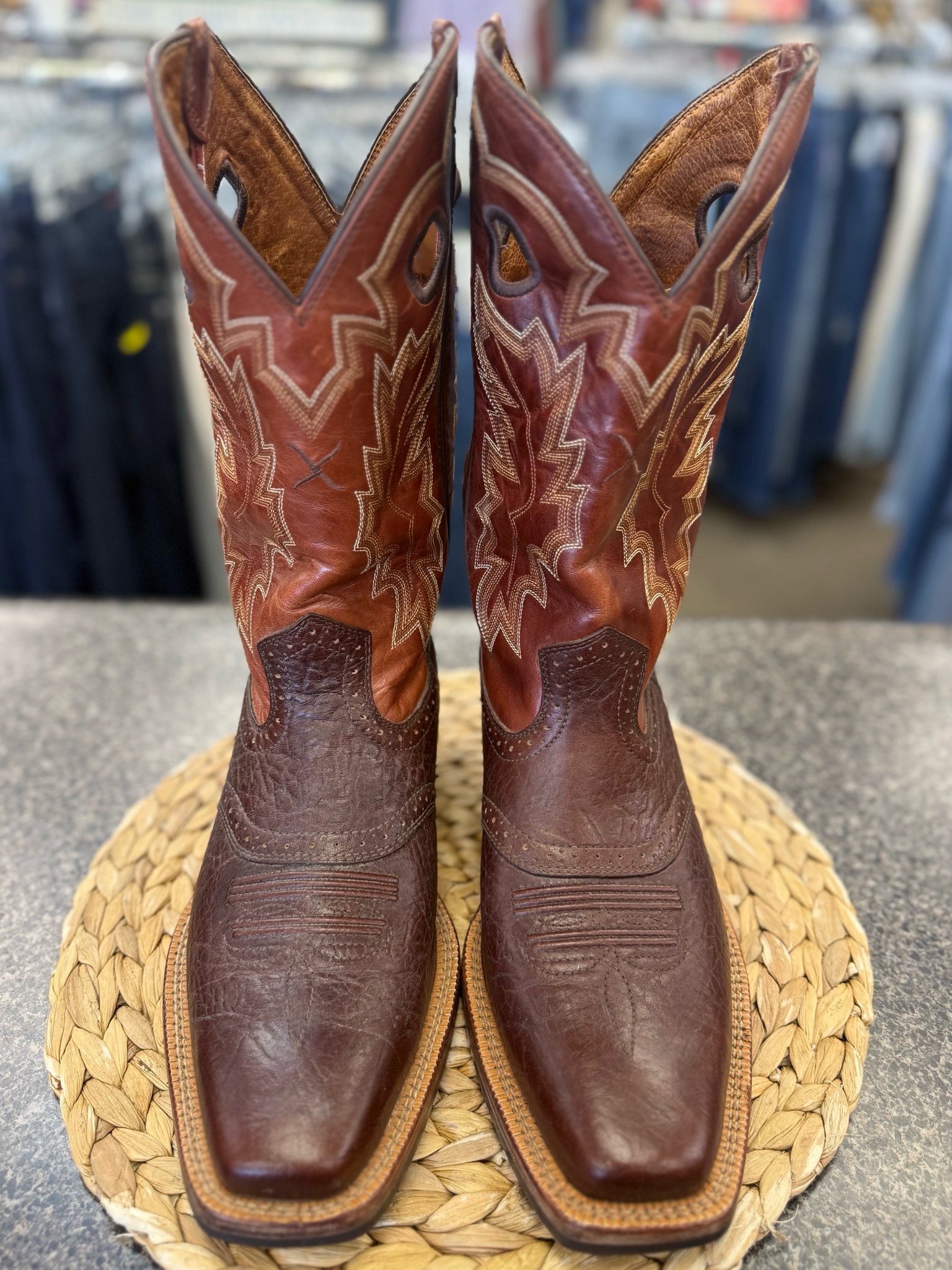Pre-owned TWISTED X Dark brown Brown SHOE SIZE 10 Mens Designer Boot