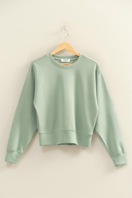 New DOUBLE ZERO SAGE GREEN Size S Long Sleeve Sweatshirt