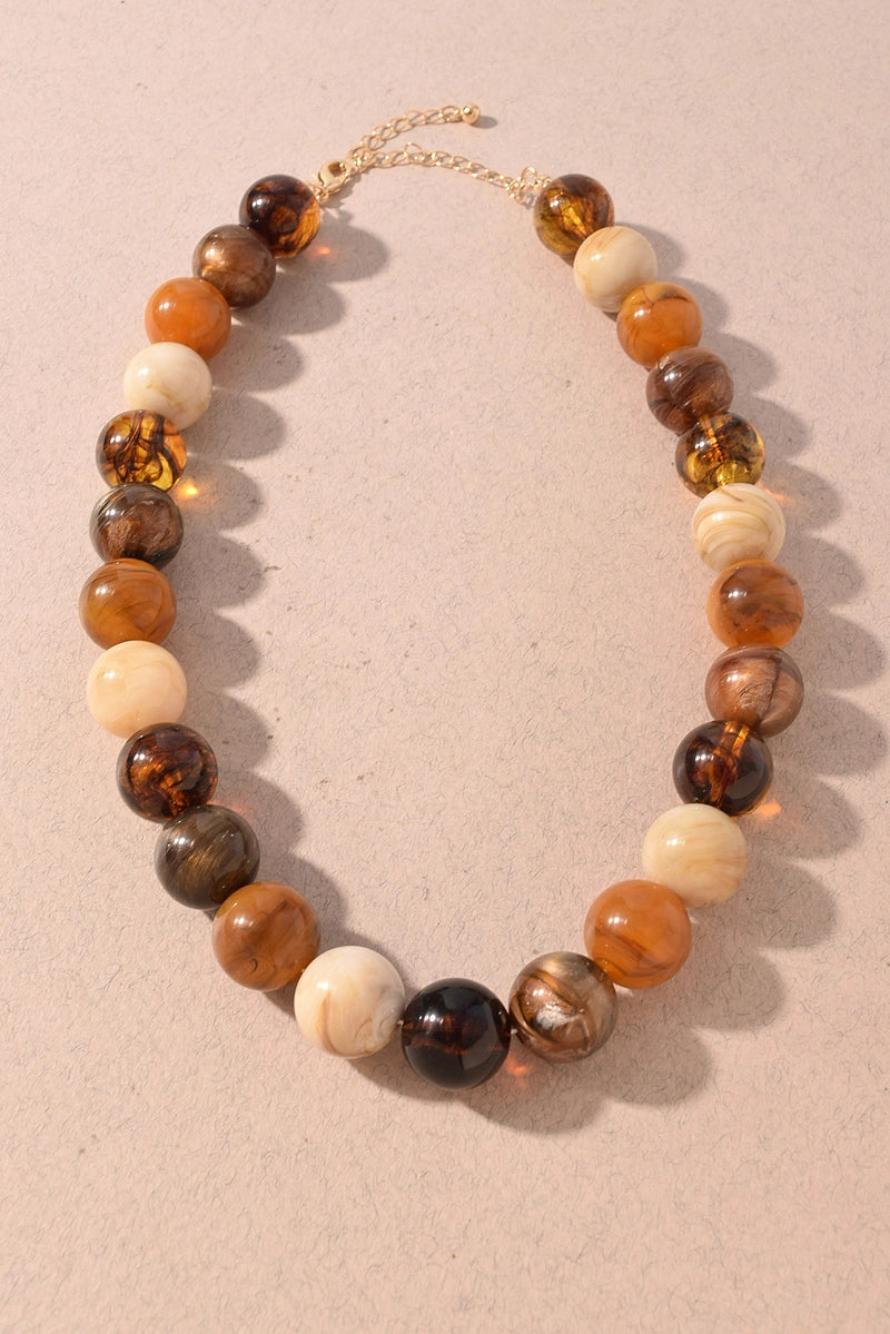 New MERV Brown Tan Necklace