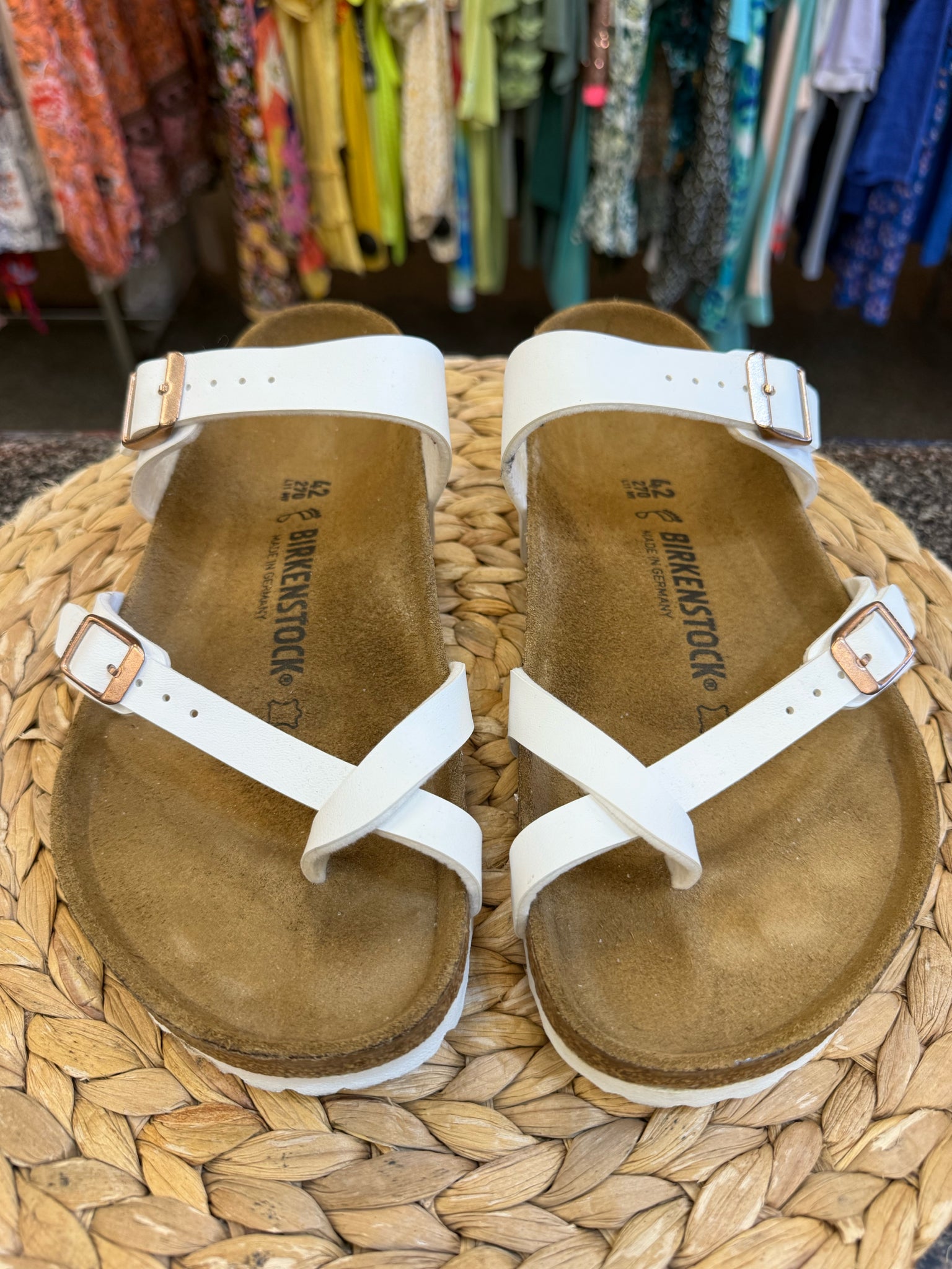 Pre-owned BIRKENSTOCK White Size 11.5 Designer Sandal