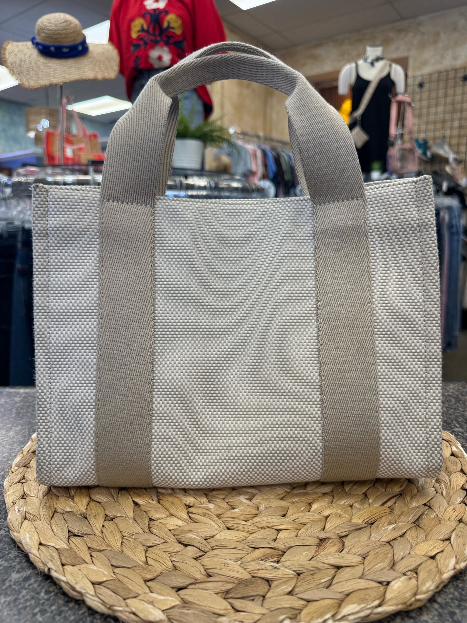 Pre-owned Lululemon Tan Ivory Tote Designer Purse