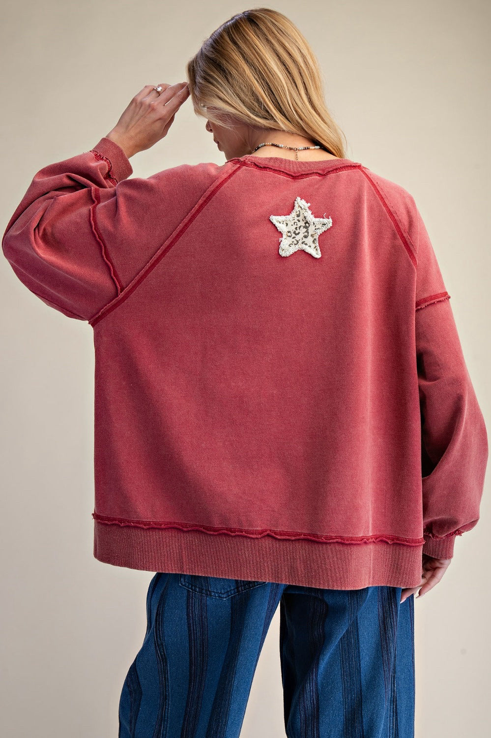 New EASEL Red Size S Long Sleeve Sweatshirt