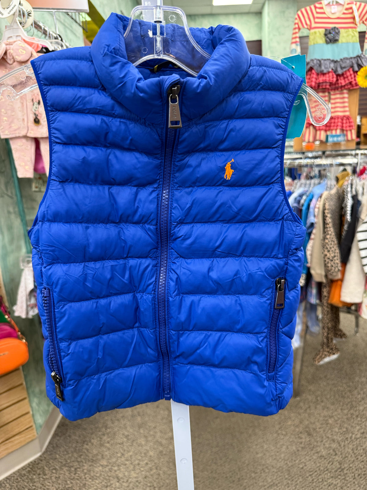 Pre-owned POLO Royal Blue C-SIZE 4 Boys Vest