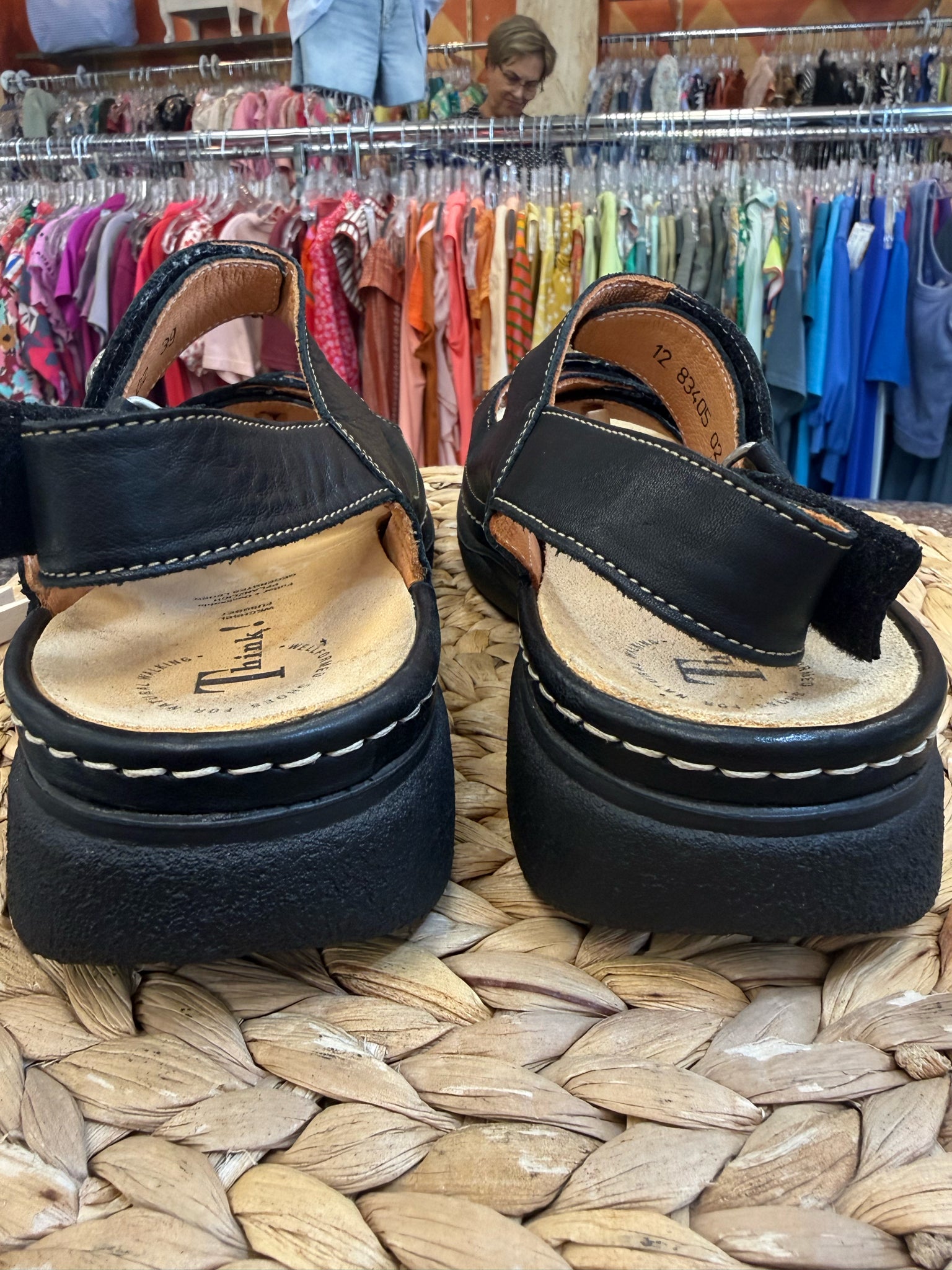 Pre-owned Think! Black Size 8.5 Designer Sandal