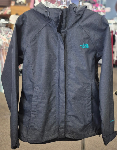 Pre-owned NORTH FACE Gray Teal trim Size: M Long Sleeve Designer Light Wt Jacket