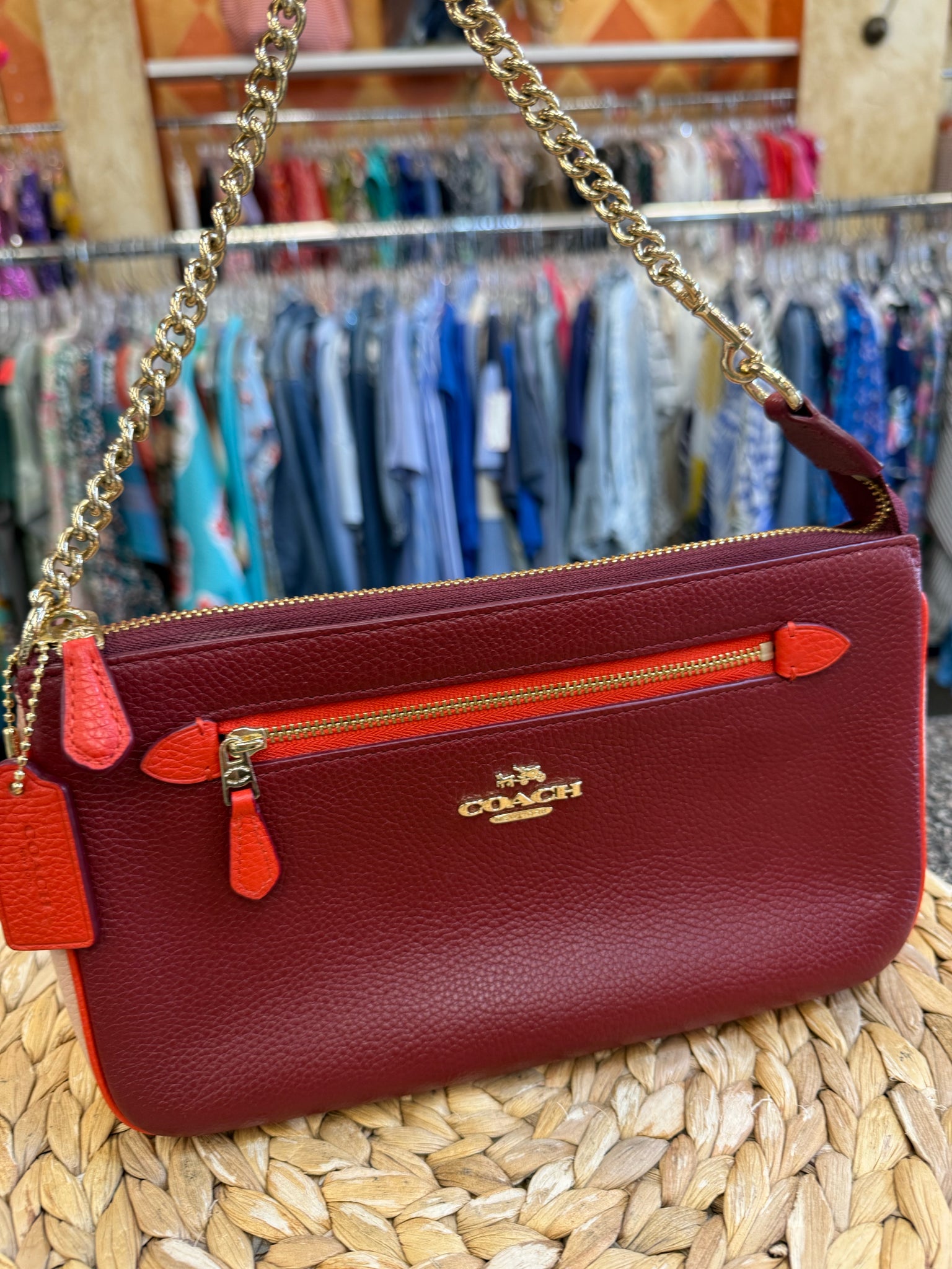 Pre-owned COACH Red Designer Purse