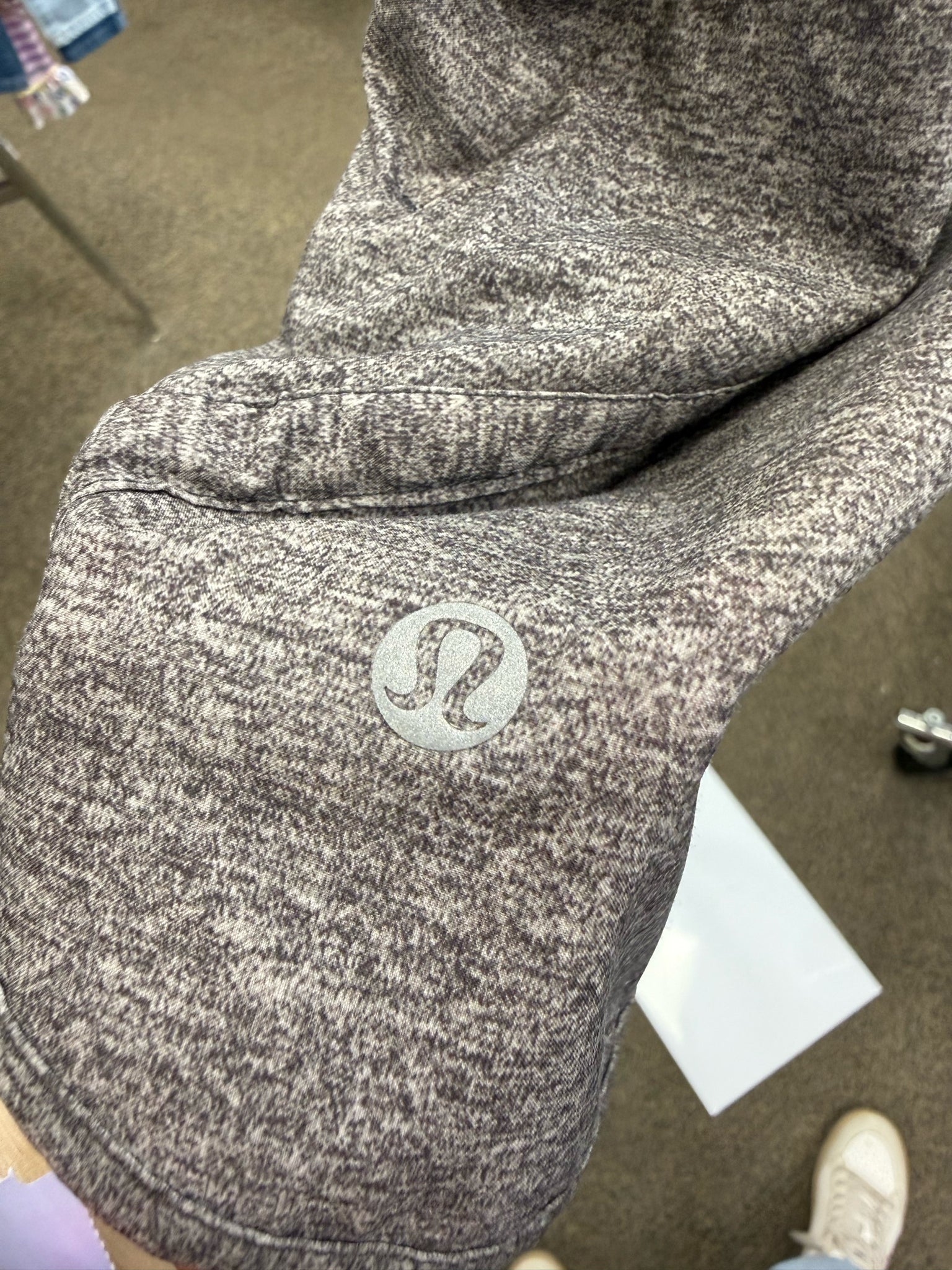 Pre-owned Lululemon DARK GREY Black blend Size 6 Designer Shorts