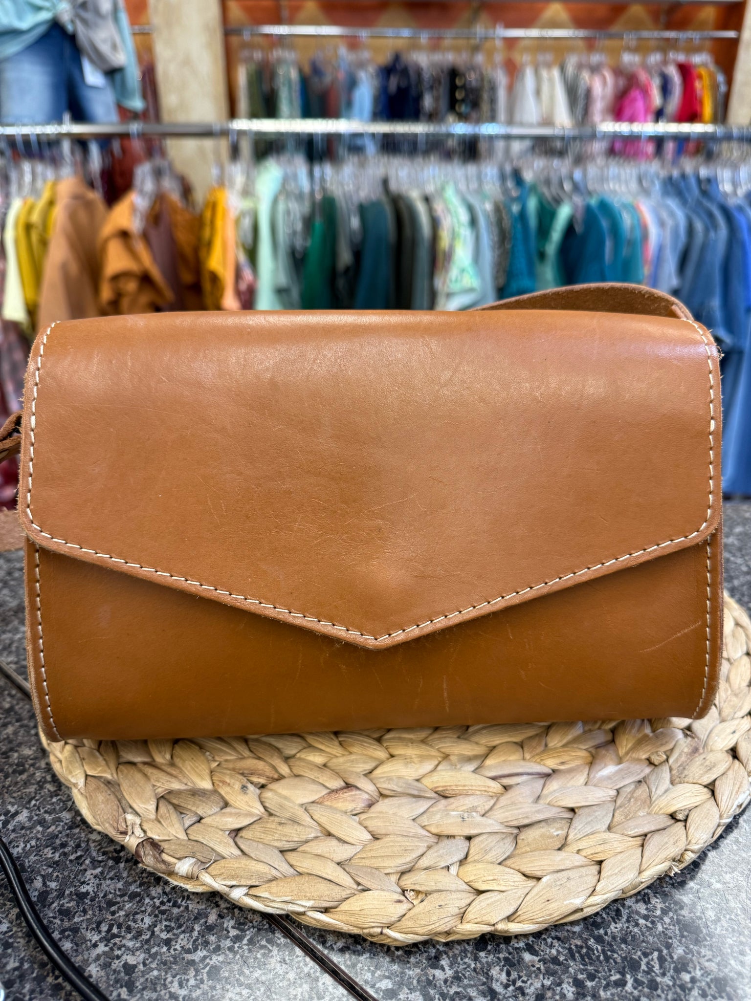 Pre-owned PORTLAND LEATHER GOODS Light brown Crossbody Designer Purse
