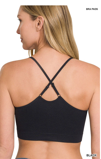 New Zenana Black Size One Size Bra