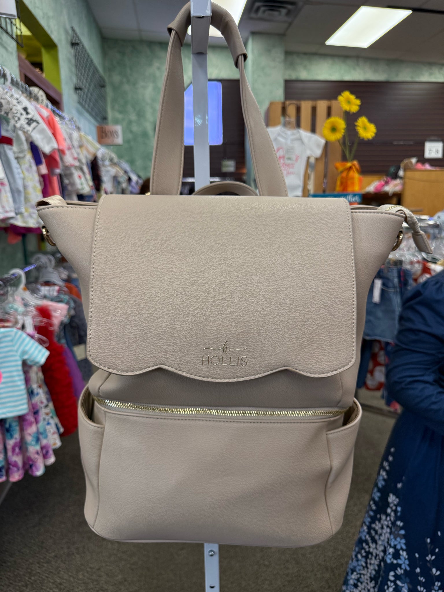 New with Tag Hollis Tan Backpack Designer Purse