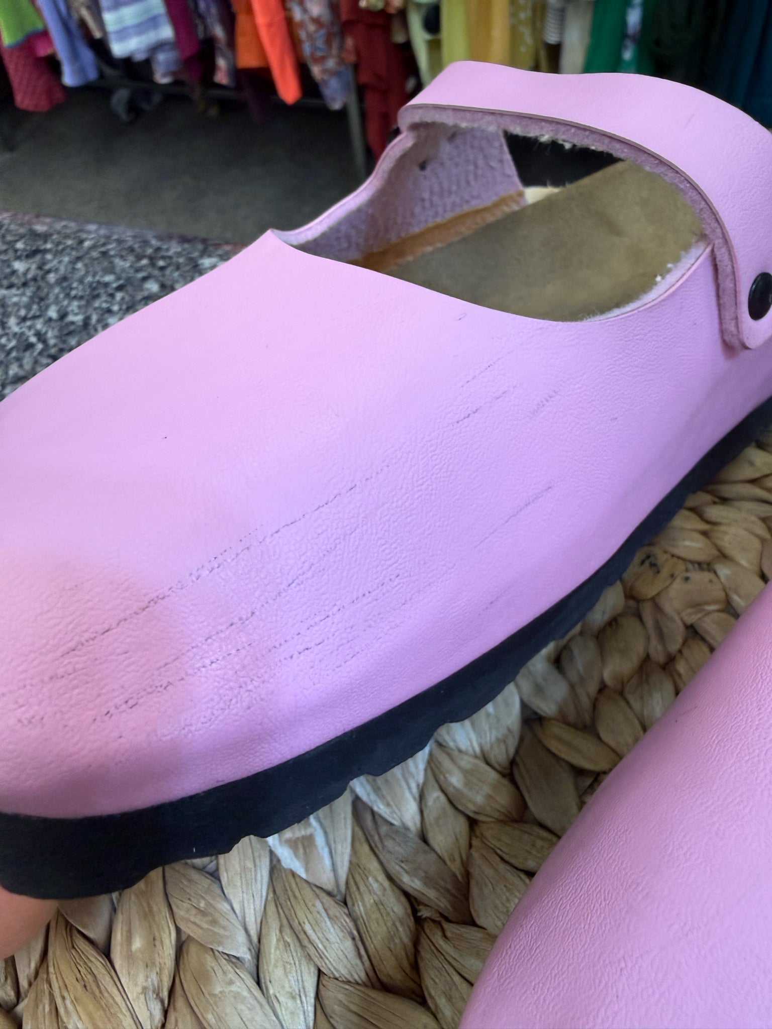 Pre-owned Birki's Pink Brown Inside Size 9.5 Sandal
