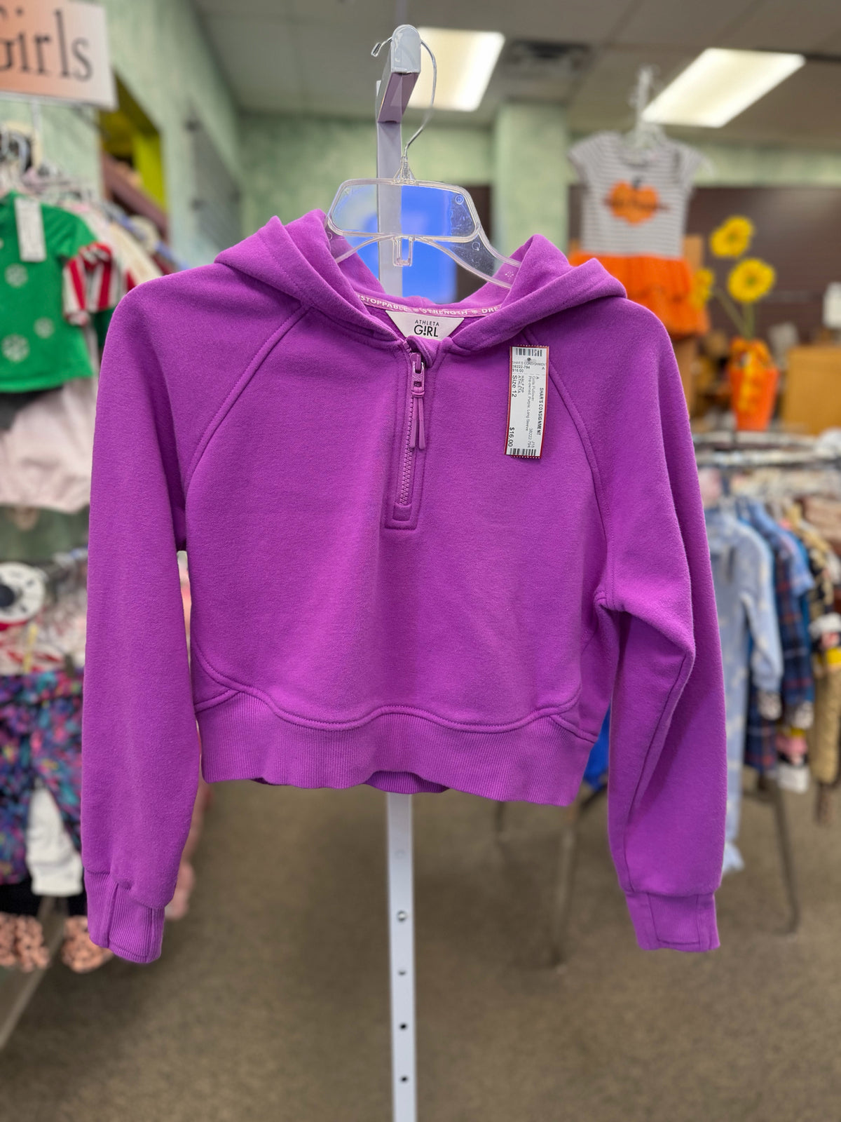 Pre-owned ATHLETA Purple Size 12 Long Sleeve Girls Pullover