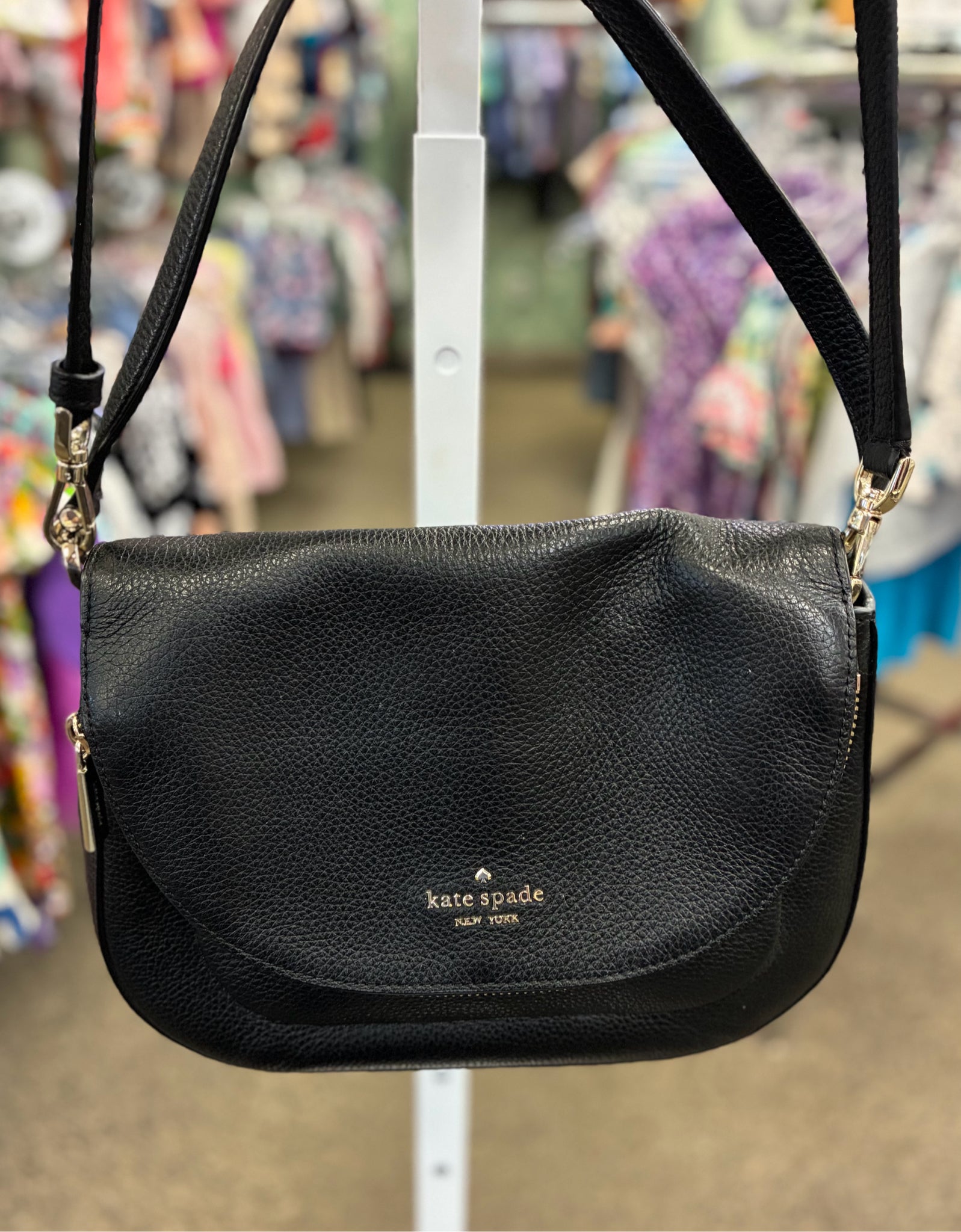 Pre-owned KATE SPADE Black Shoulder Designer Purse