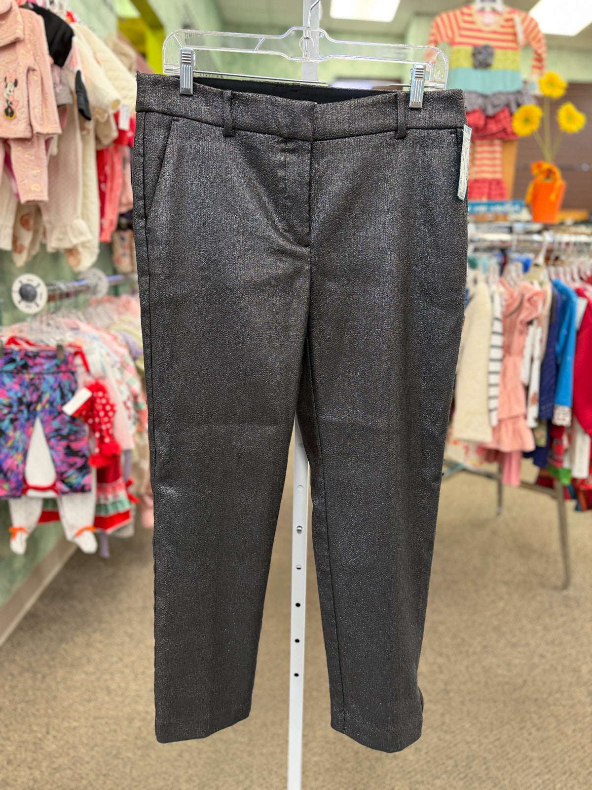 Pre-owned LOFT Dark gray Sparkle Size 8 Pants