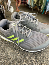 Pre-owned ADIDAS Gray Lime Trim Size 7 Sneaker