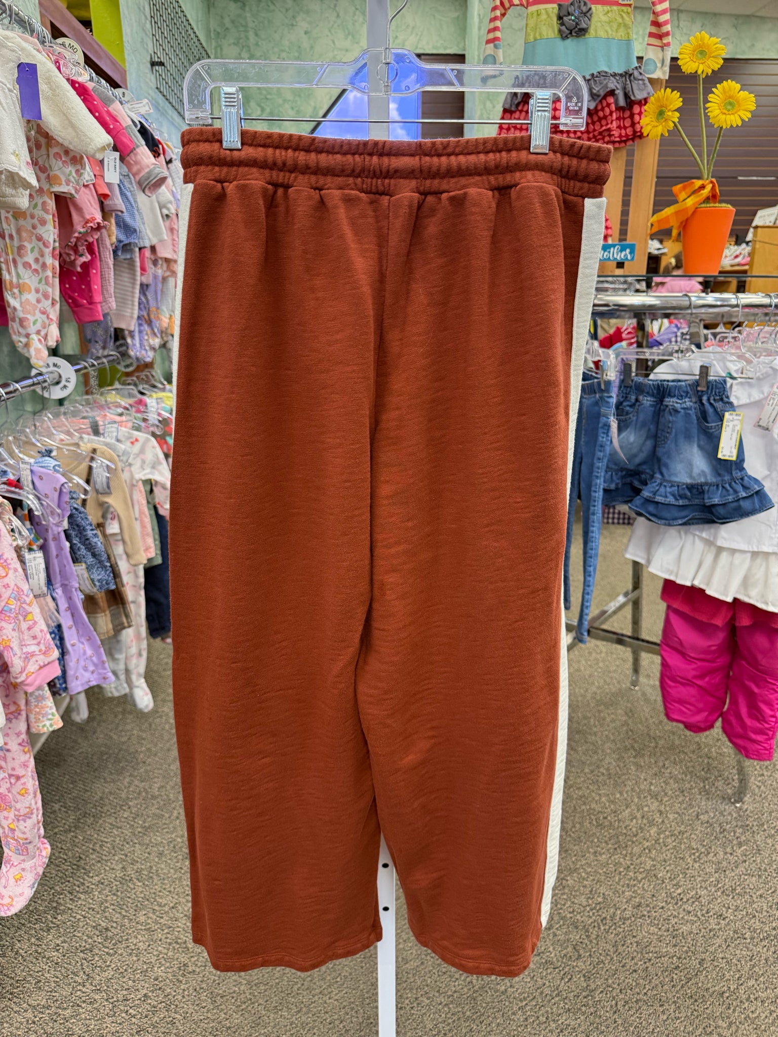Pre-owned MADEWELL Burnt orange Cream Trim # SIZE 10 Sweatpants