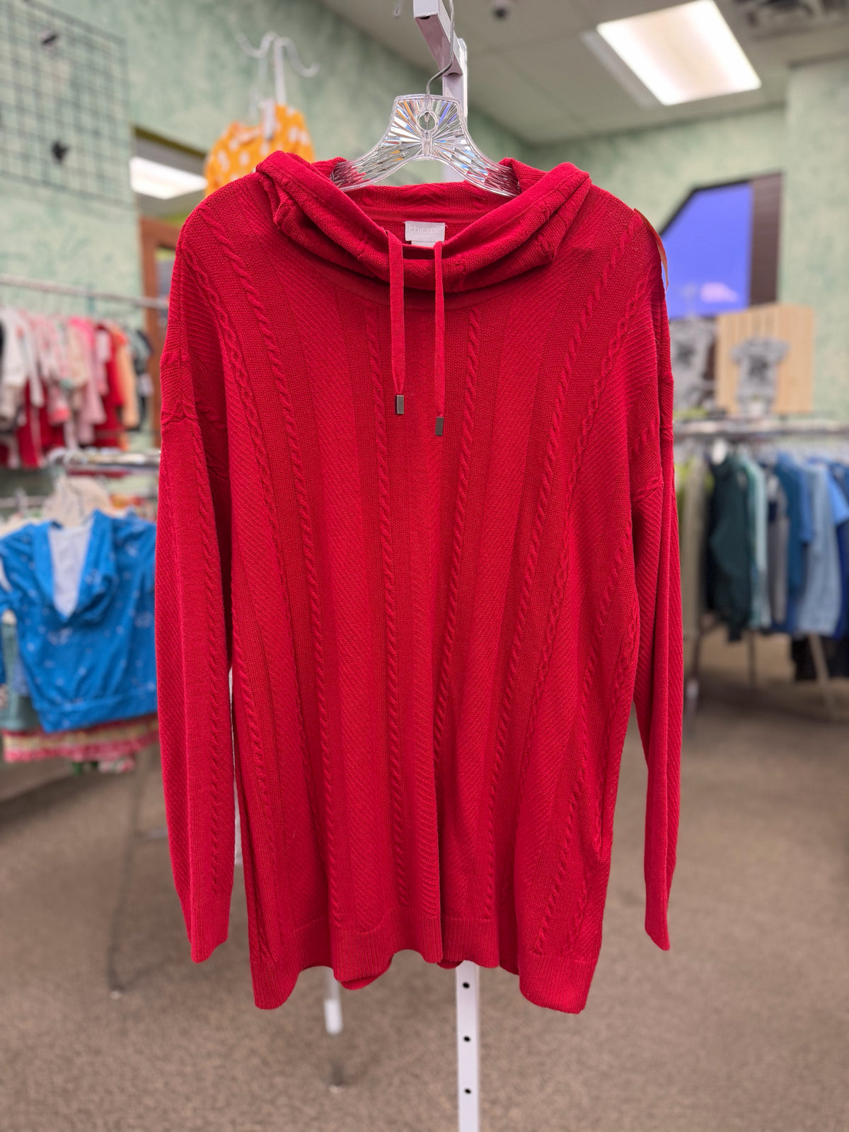 New with Tag Chico's Red Dr Size 12 Long Sleeve PantSet