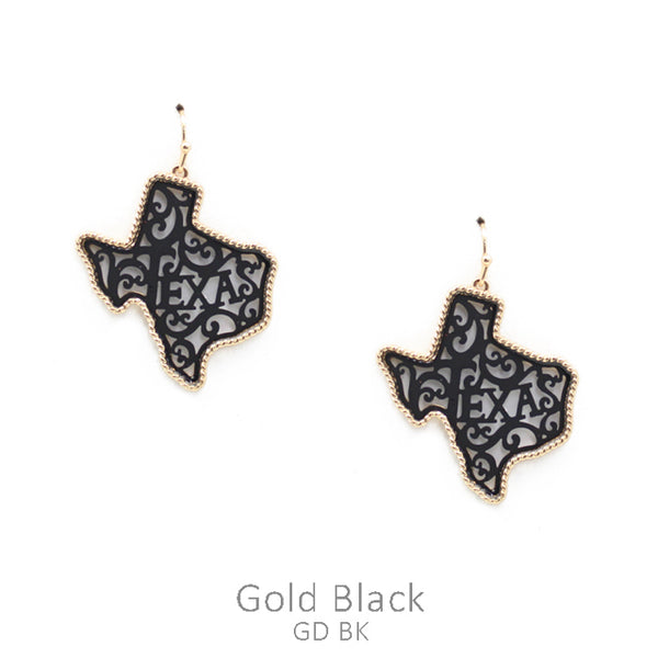 New SS Black Gold Trim Earring