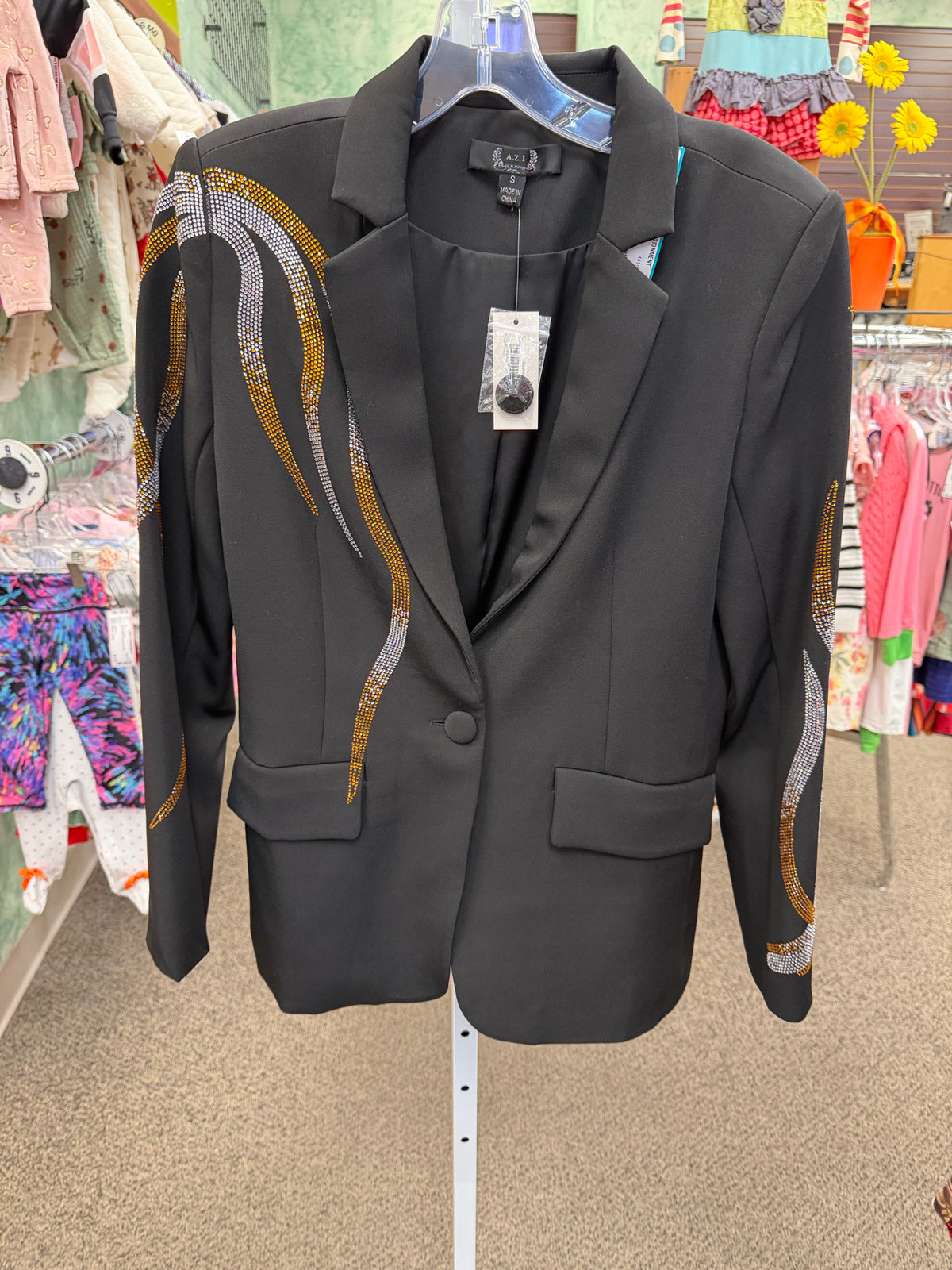 New with Tag AZI Black Size: S Blazer