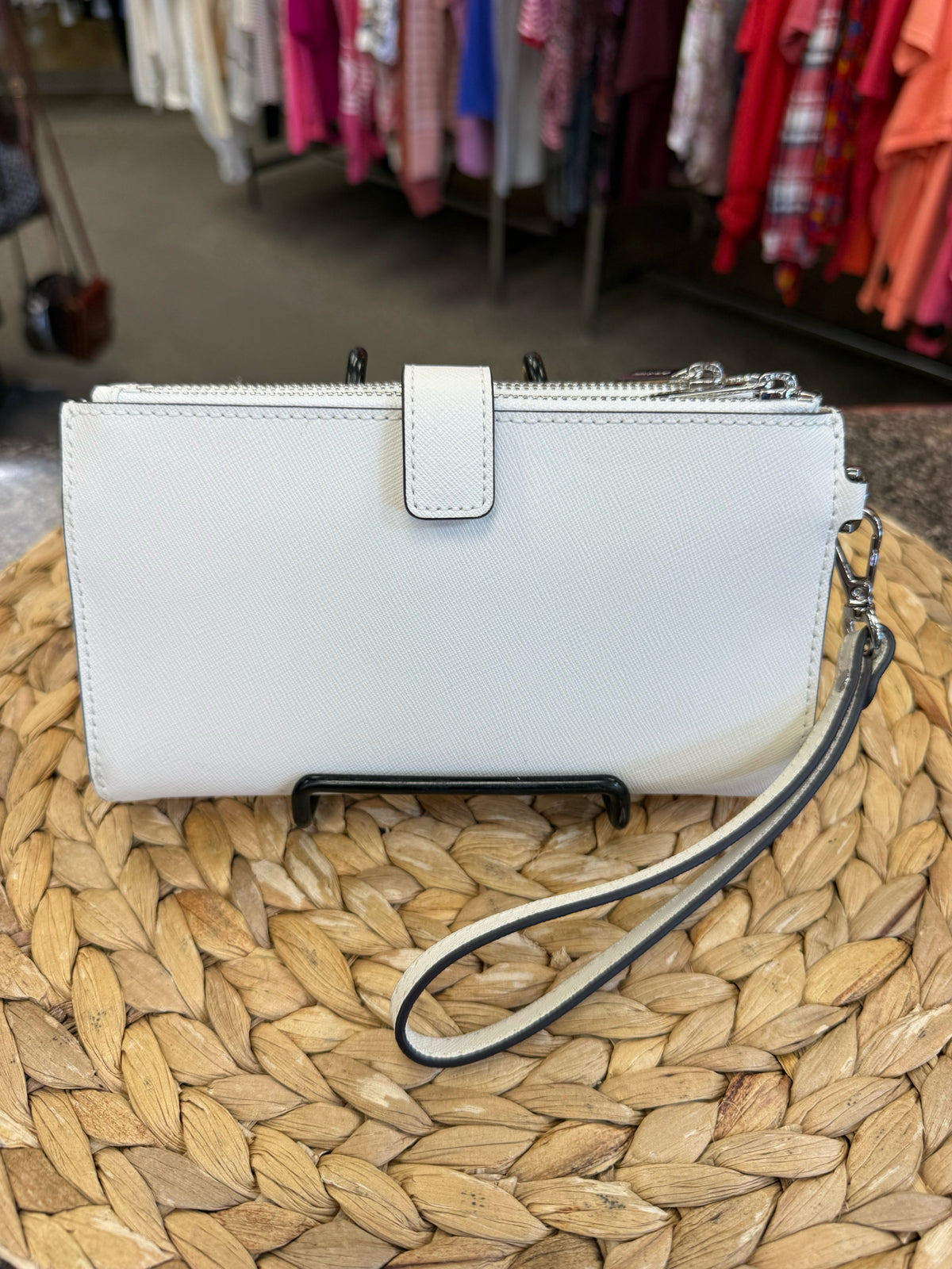 Pre-owned MICHAEL KORS White WALLET SIZE Small Wallet