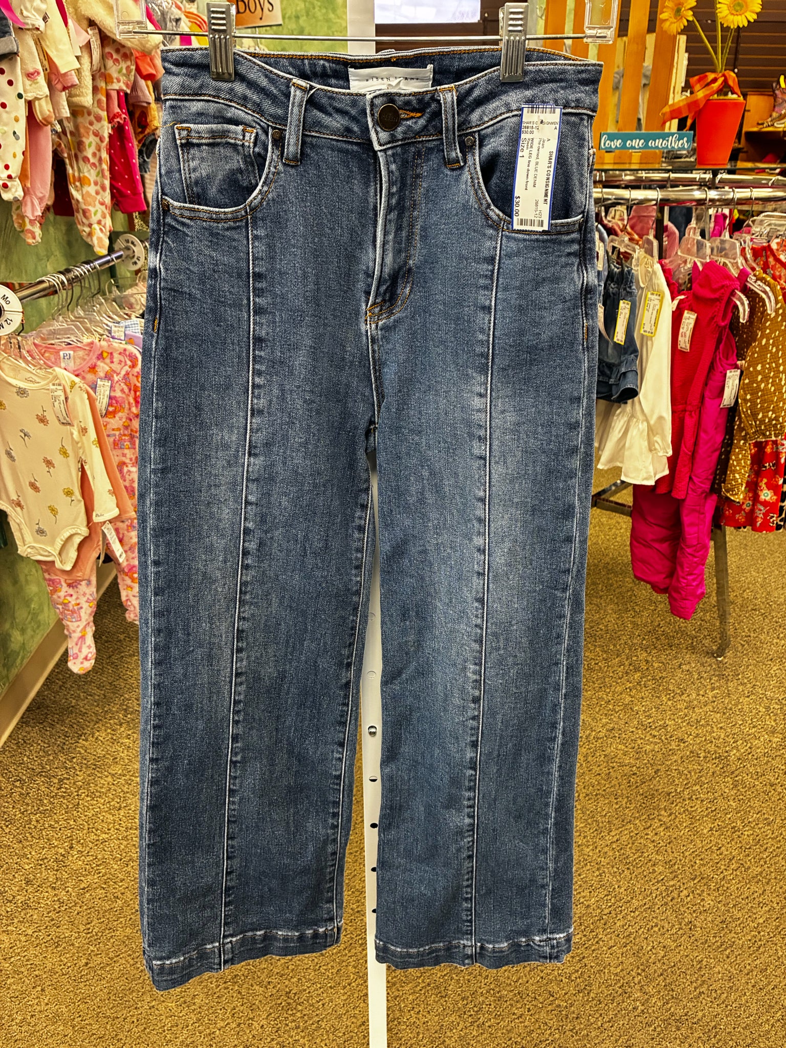 Pre-owned Risen BLUE DENIM Size: 1 Jean