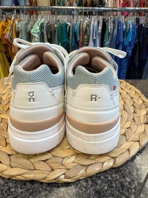 Pre-owned On Cloud White Mint Trim Size 10.5 Designer Sneaker