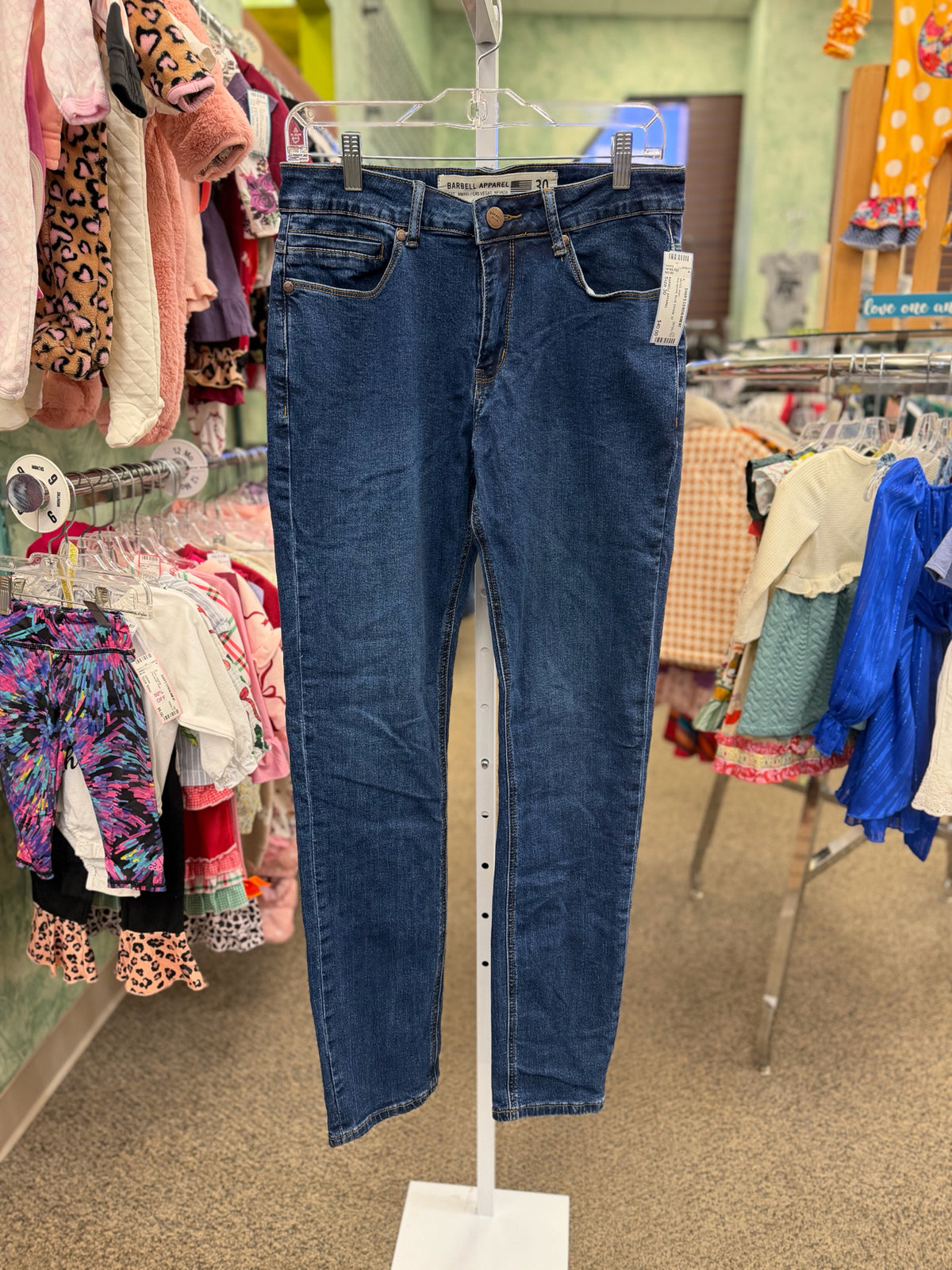 Pre-owned BARBELL APPAREL BLUE DENIM Mens Size 30 32 MENS Jean
