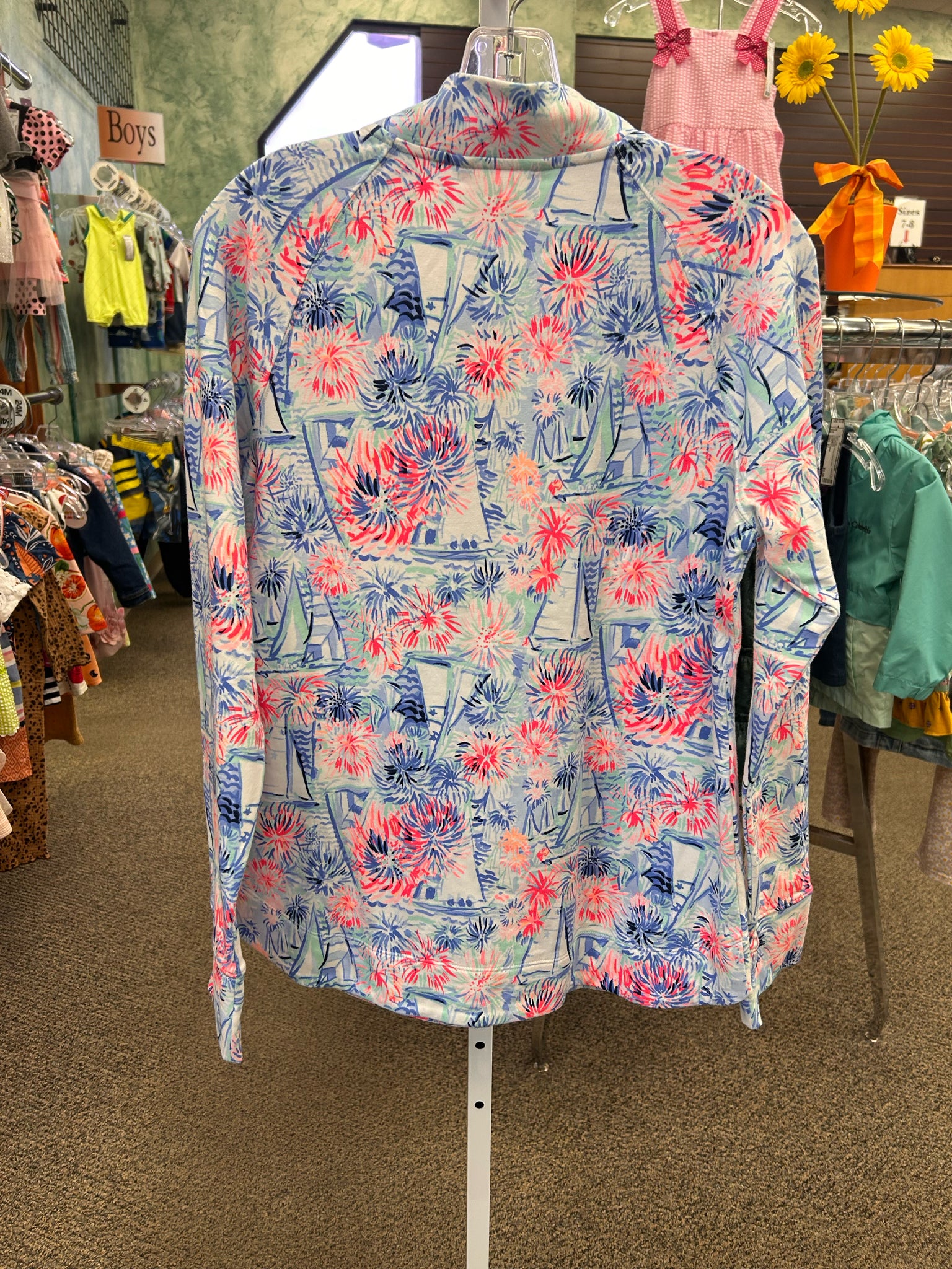 New with Tag LILLY PULITZER Blue print Pink Print Size: M Designer Pullover