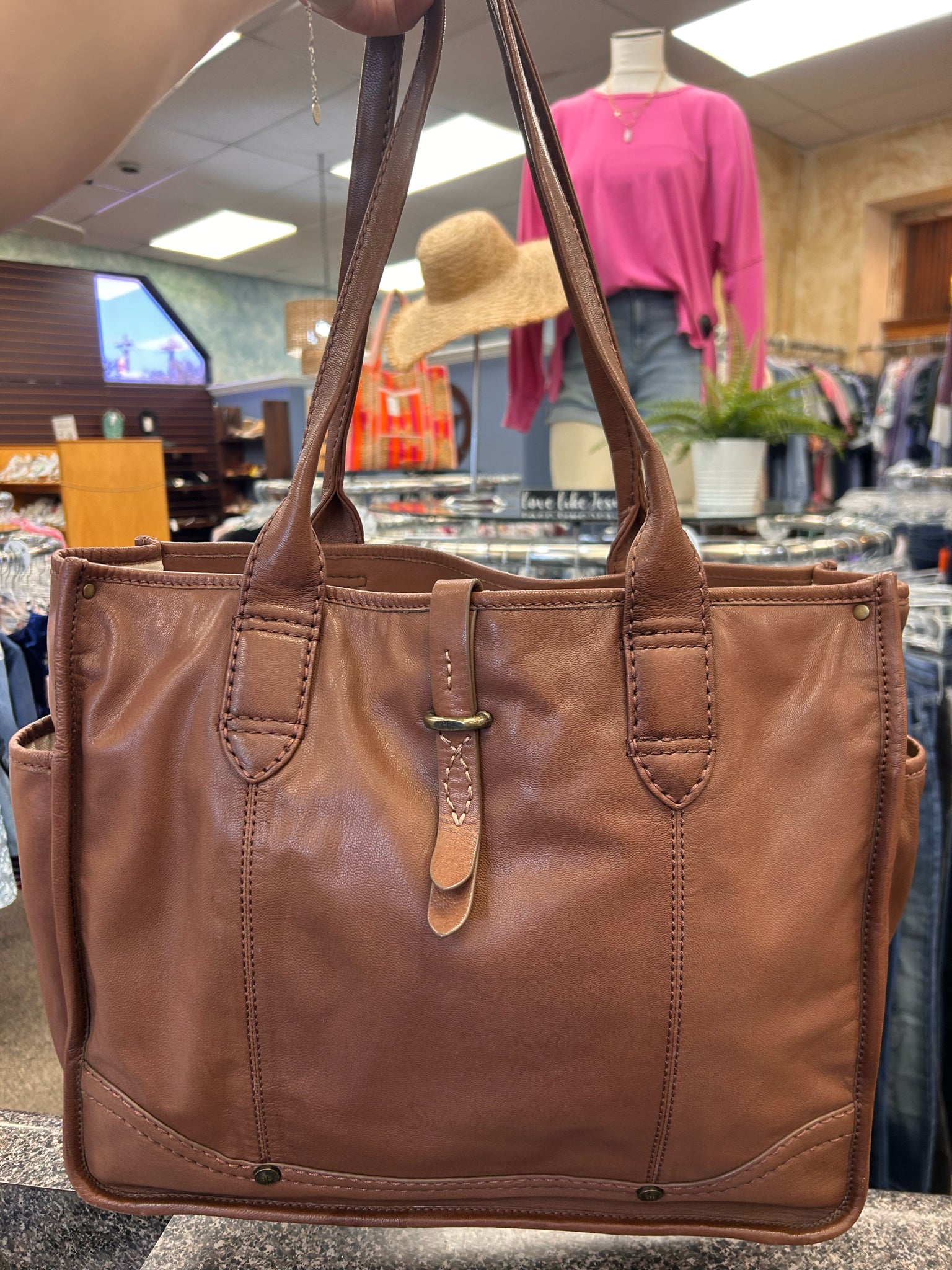 Pre-owned FRYE Dark brown Tote Designer Purse