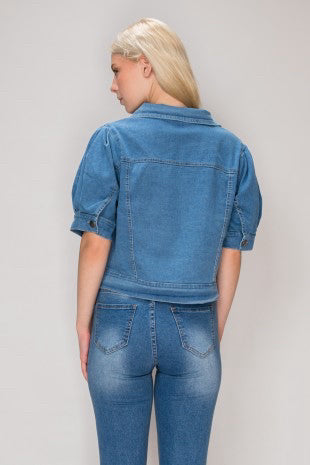 New Annva Denim Size S Short Sleeve Denim Jacket
