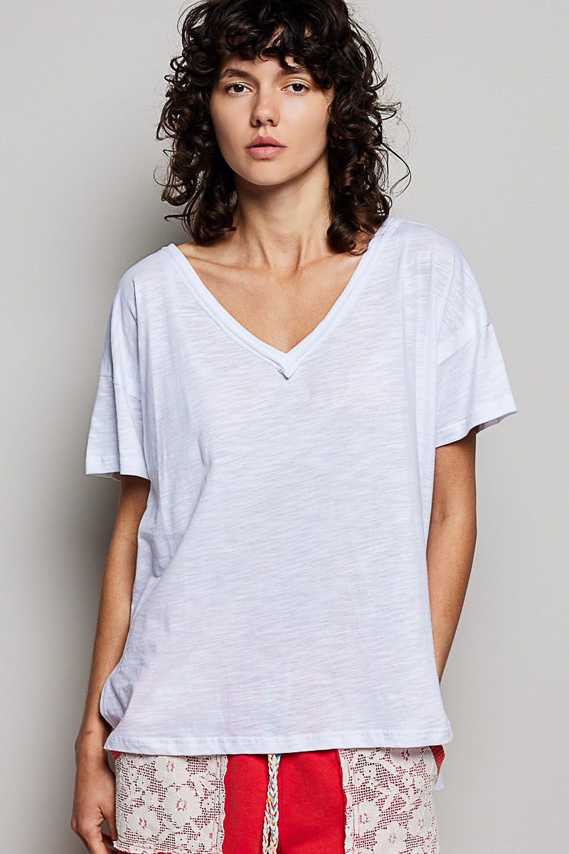 New POL White Size S Short Sleeve Tee